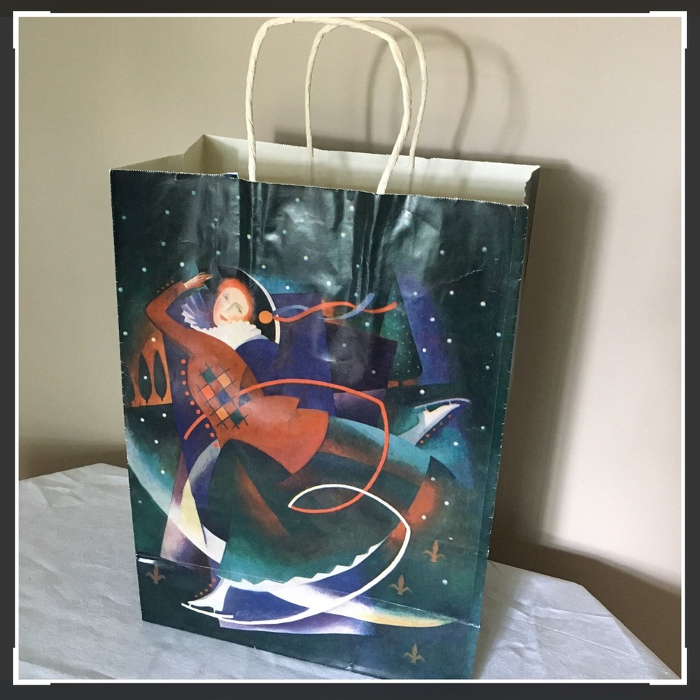 Vintage Bloomingdales Shopping Bag Winter Christmas